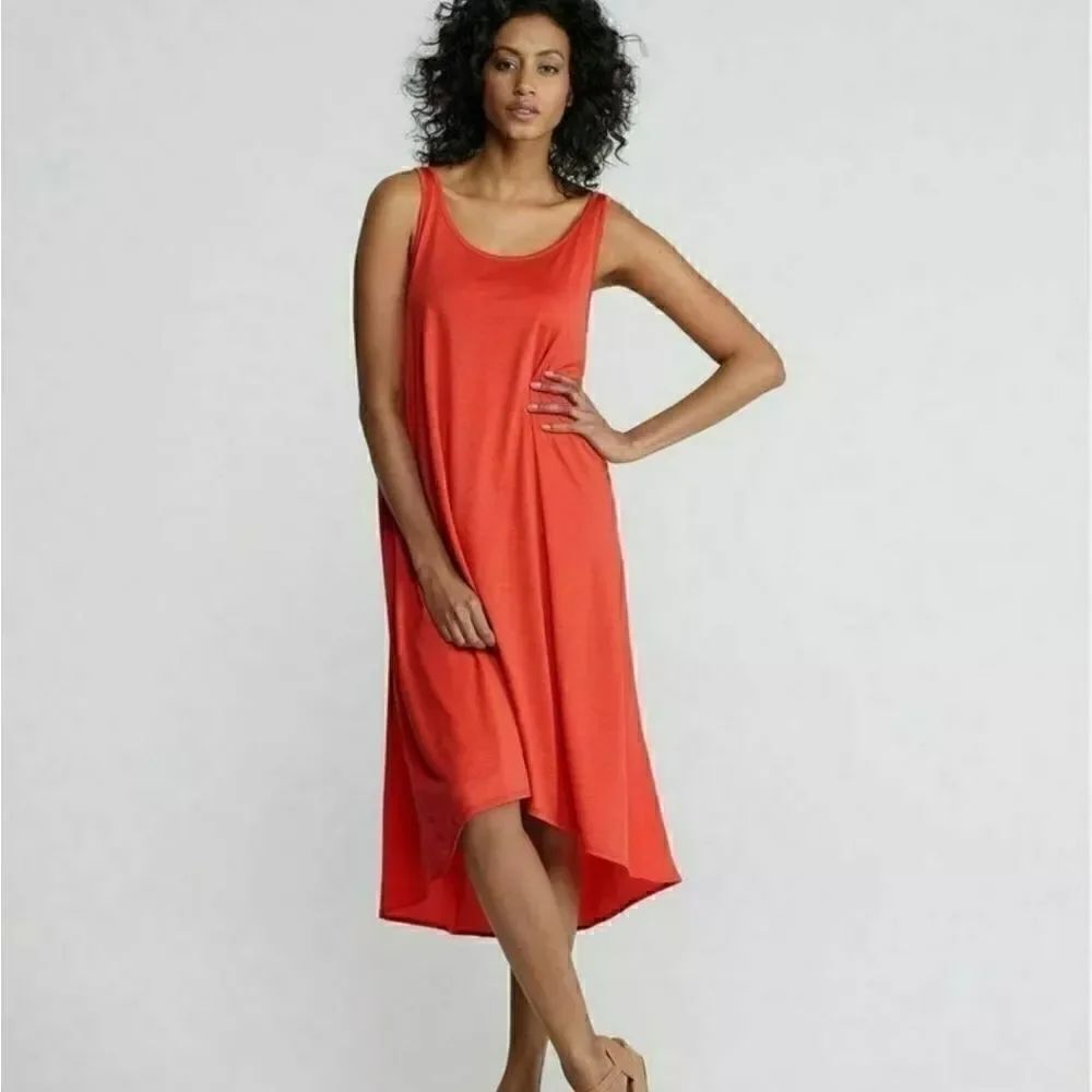 Eileen Fisher Firefly Scoop Neck Flare dress